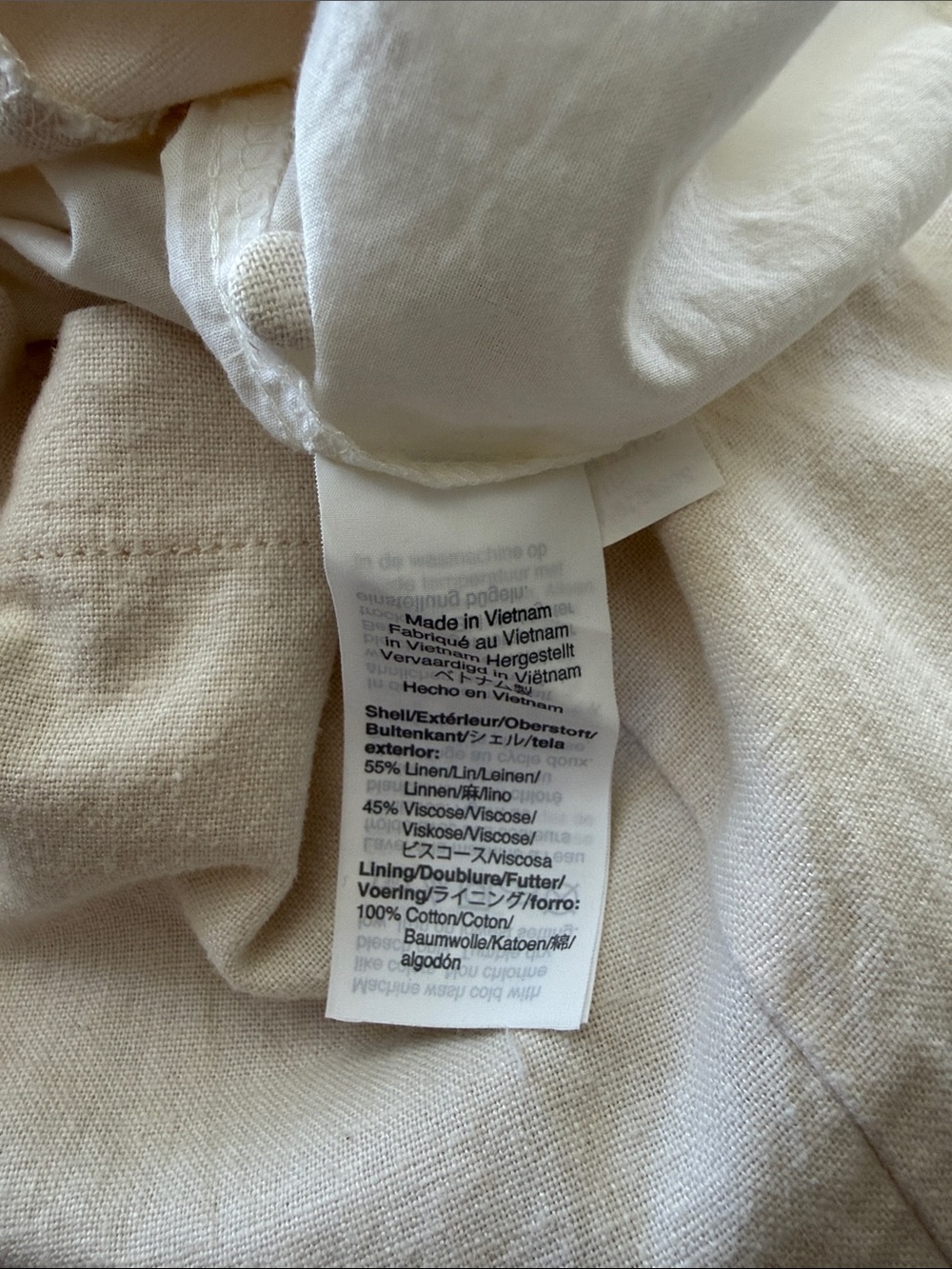 Madewell Classic off-White Linen blend Button-Trim Women's Skirt - Picture 5 of 5